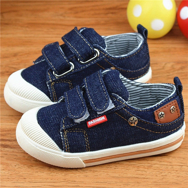Kids Shoes for Girls Boys Sneakers Jeans Canvas - Ikidso
