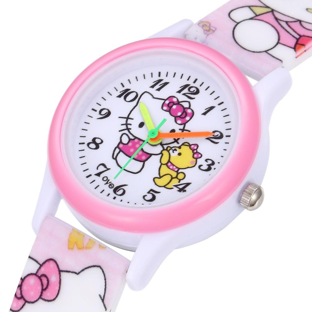 Kitty Kids Watches Girls Children Pink Dress Wrist Watch - Ikidso