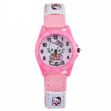 Kitty Kids Watches Girls Children Pink Dress Wrist Watch - Ikidso