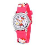 Kitty Kids Watches Girls Children Pink Dress Wrist Watch - Ikidso