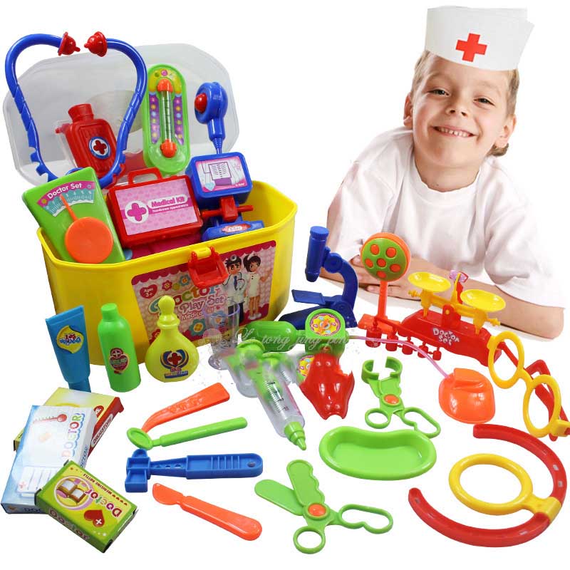 30 PCS/Set Creative Doctor Medical Play Set Pretend Carry Case - Ikidso