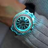 Led Flash Luminous Watches Personality Trends Students Lovers Jellies Woman Men's Watches 7 color - Ikidso