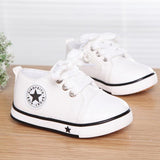 Spring Canvas Children's Shoes Star Fashion Sneakers Kids Lace-up - Ikidso