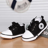 Spring Canvas Children's Shoes Star Fashion Sneakers Kids Lace-up - Ikidso