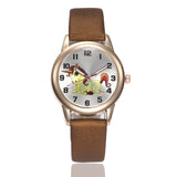 Kids Watch Fashion Cute Cartoon Unicorn Leather Strap Wristwatch - Ikidso