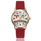 Kids Watch Fashion Cute Cartoon Unicorn Leather Strap Wristwatch - Ikidso