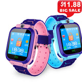 Waterproof Kids Smart Watch SOS Antil-lost Smartwatch Baby 2G SIM Card Clock Call Location - Ikidso