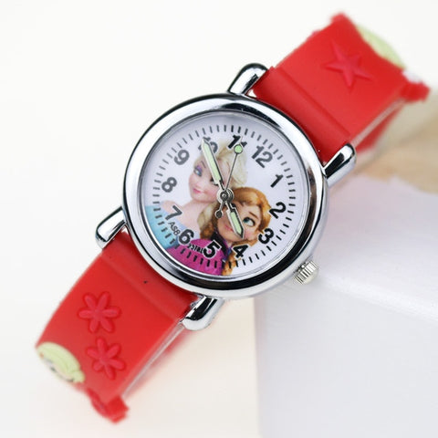 Princess Elsa Children Watches Spiderman Colorful Light Source Boys Watch Girls Kids Party Gift Clock Wrist Relogio Feminino - Ikidso