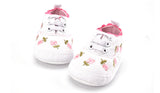 Baby Girl Shoes White Lace Floral Embroidered Soft Shoes Prewalker Walking Toddler Kids Shoes free shipping - Ikidso